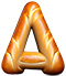 Letter A in Bread type design