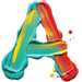 Paint type letter A