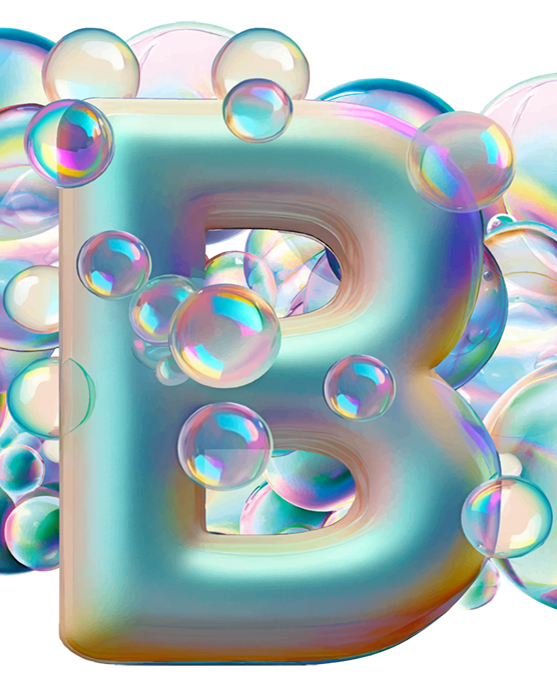 BUBBLES WIDE LETTERS