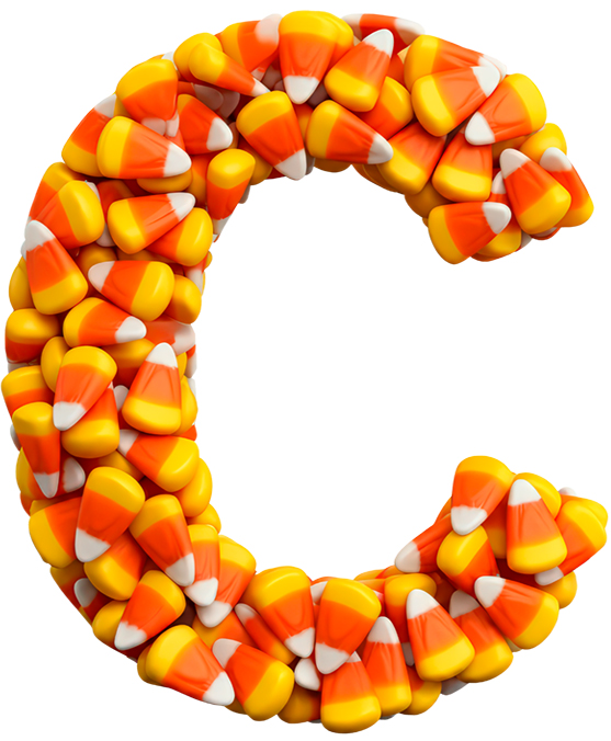 CANDY CORN LETTERS