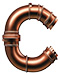 Pipes type letter C