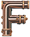 Pipes type letter F