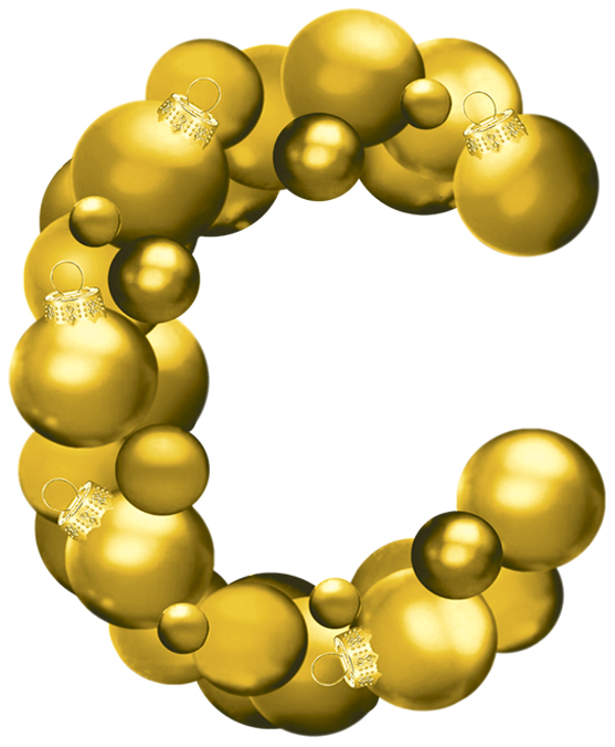GOLD CHRISTMAS LETTERS
