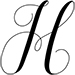 Script letter H