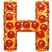 Pizza type letter H