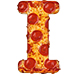 Pizza type letter I