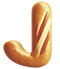 Letter J in Bread type design