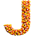 Candy Corn letter J