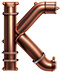 Pipes type letter K