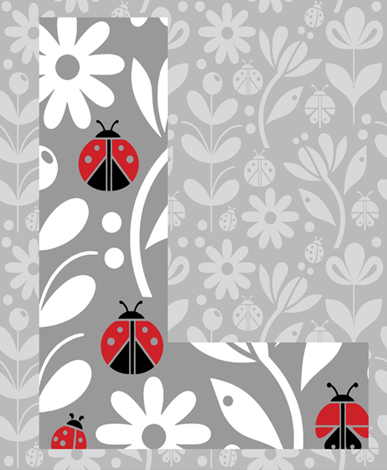 LADBUG FLOWERS LETTERS