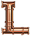 Pipes type letter L