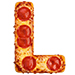 Pizza type letter L