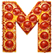 Pizza type letter M