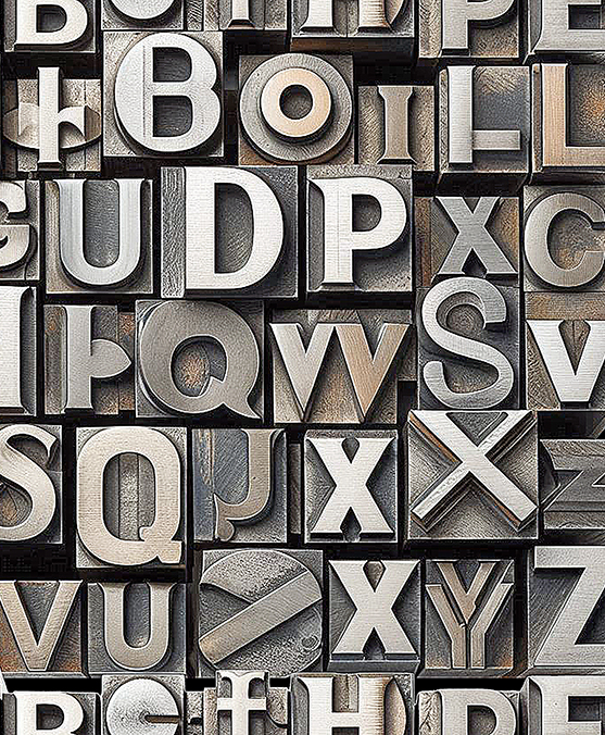METAL LETTERS PATTERN 