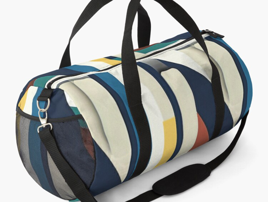 Modern letter type duffle bag