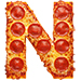 Pizza type letter N