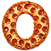 Pizza type letter O