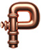 Pipes type letter P