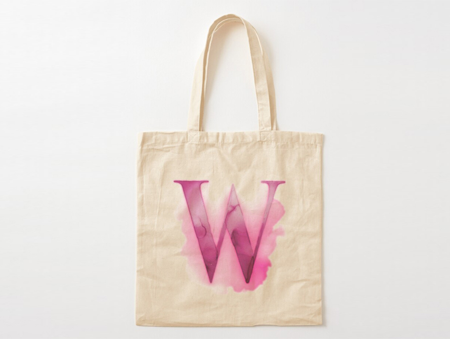 Pink Watercolor Totes