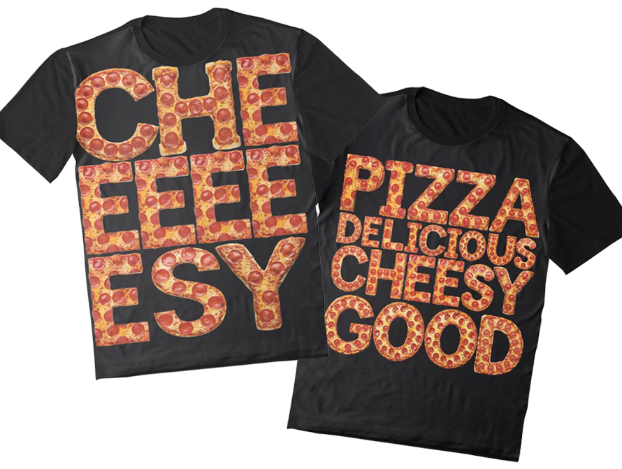 Pizza words t-shirt