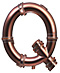 Pipes type letter Q