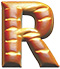 Letter R in Bread type design