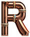 Pipes type letter R