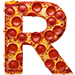 Pizza type letter R