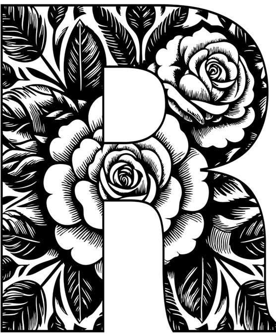 ROSE TATTOO LETTERS 