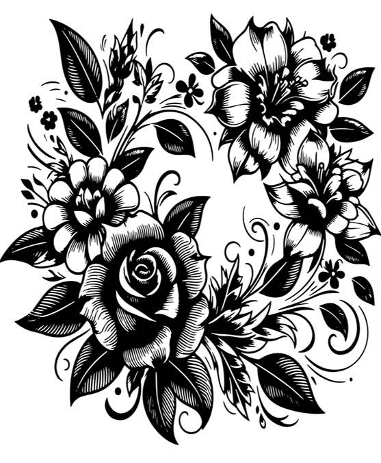 ROSE TATTOO PATTERN 