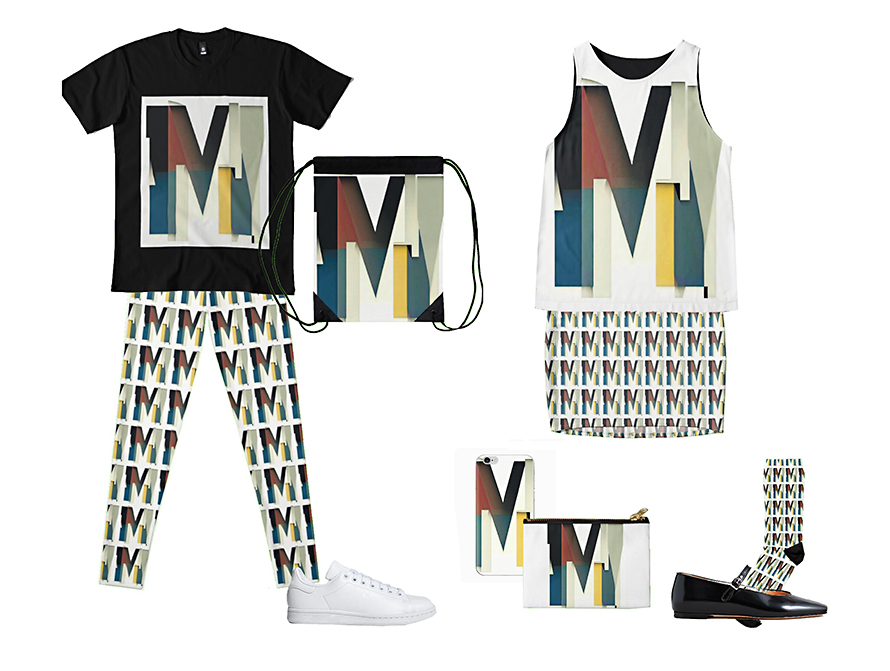 Wardrobe mixing Modern letter type pieces to make outfits