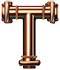 Pipes type letter T