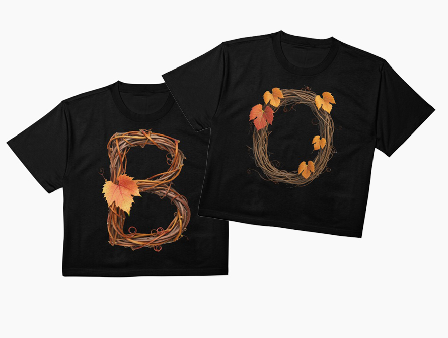 Twig letter t-shirt