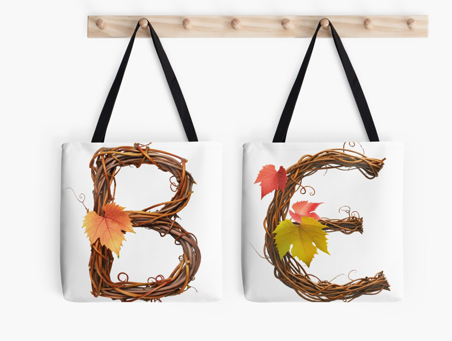 Twig Letter Totes