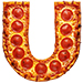 Pizza type letter U