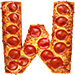 Pizza type letter W