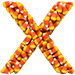 Candy Corn letter X