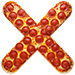 Pizza type letter X