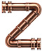 Pipes type letter Z