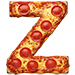 Pizza type letter Z